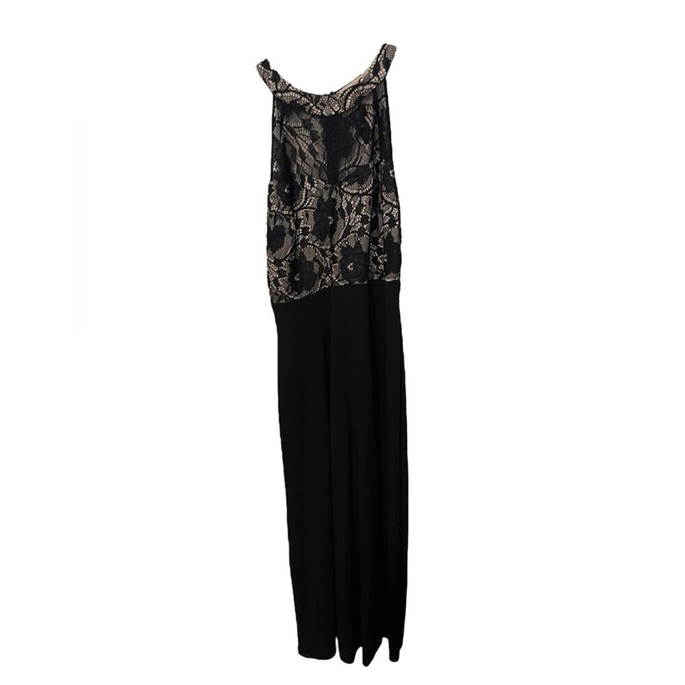 Enfocus Studio Black and Cream Evening Formal Dress - Size 14 - Picture 3 of 6